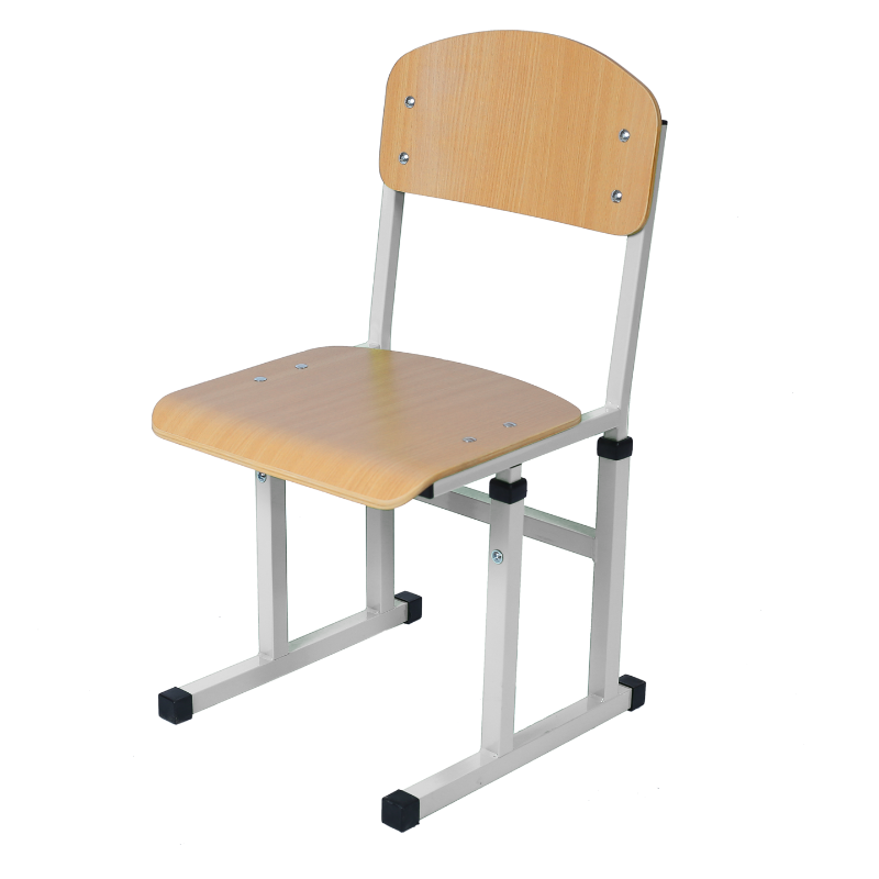 Стілець учнівський полозк., з регулюв. глибини сидіння та покрит. HPL на квадрат. метал. трубі, регулюється на рост. групи №4-6, АЛМАНТ, 380х410-435х775-855 мм.